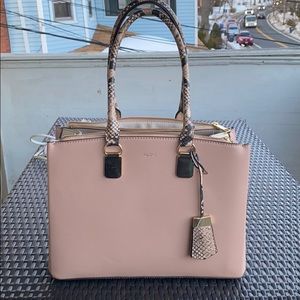 Aldo Snake print Pink and White Multi pocket Purse